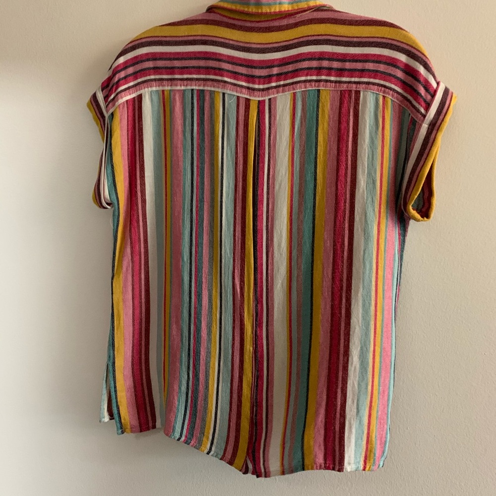 Harper Striped Button Down Blouse - image 3